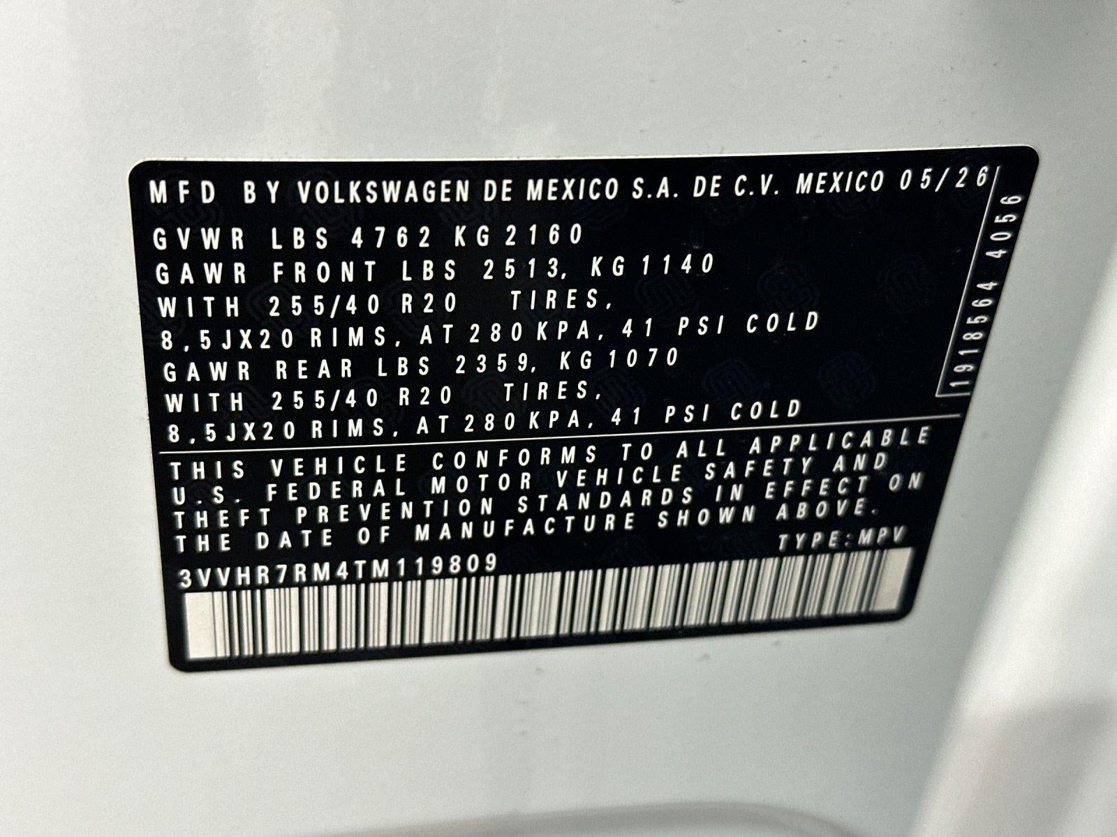 2026 Volkswagen Tiguan SE R-Line Black
