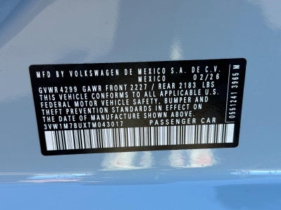 2026 Volkswagen Jetta GLI Autobahn