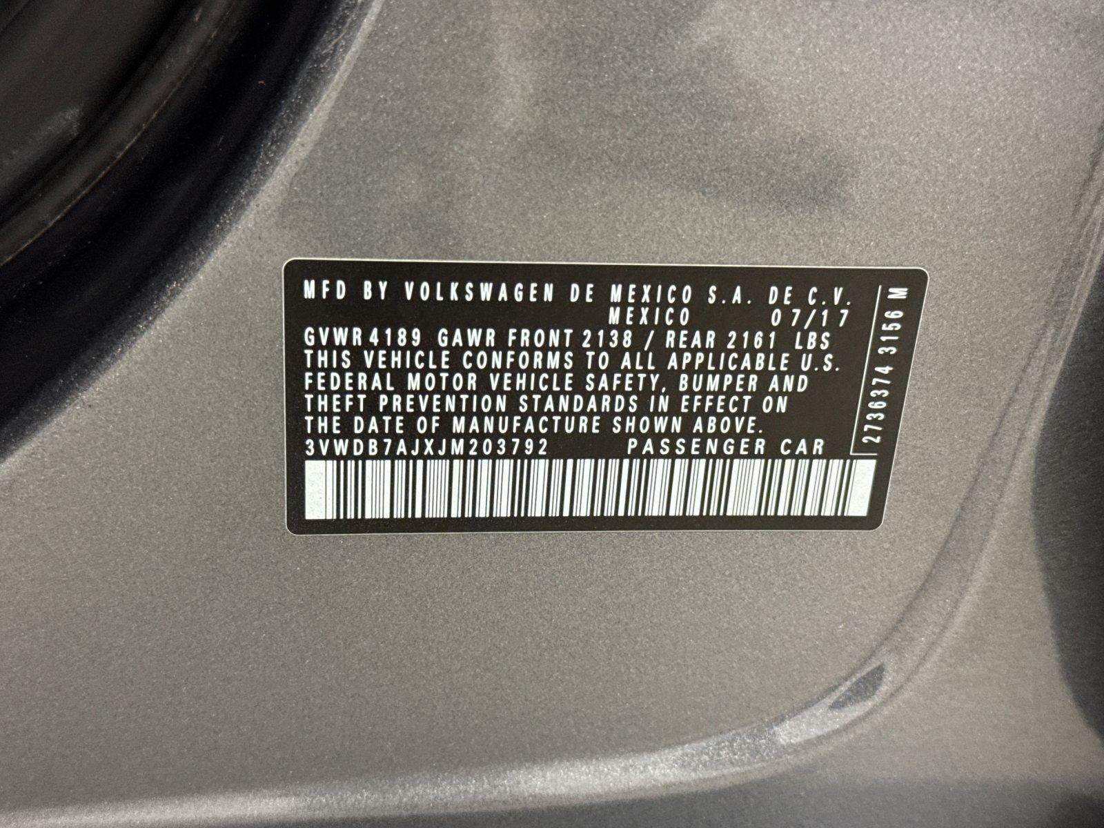 2018 Volkswagen Jetta 1.4T SE