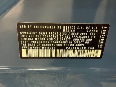 2026 Volkswagen Jetta SEL