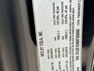 2019 Tesla Model 3 Mid Range