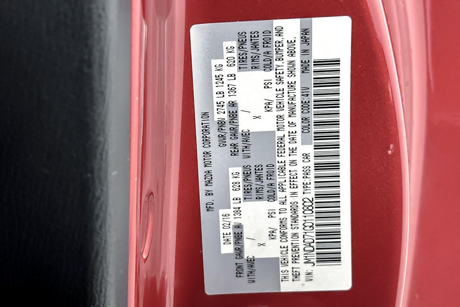 2016 Mazda Mazda MX-5 Miata Grand Touring