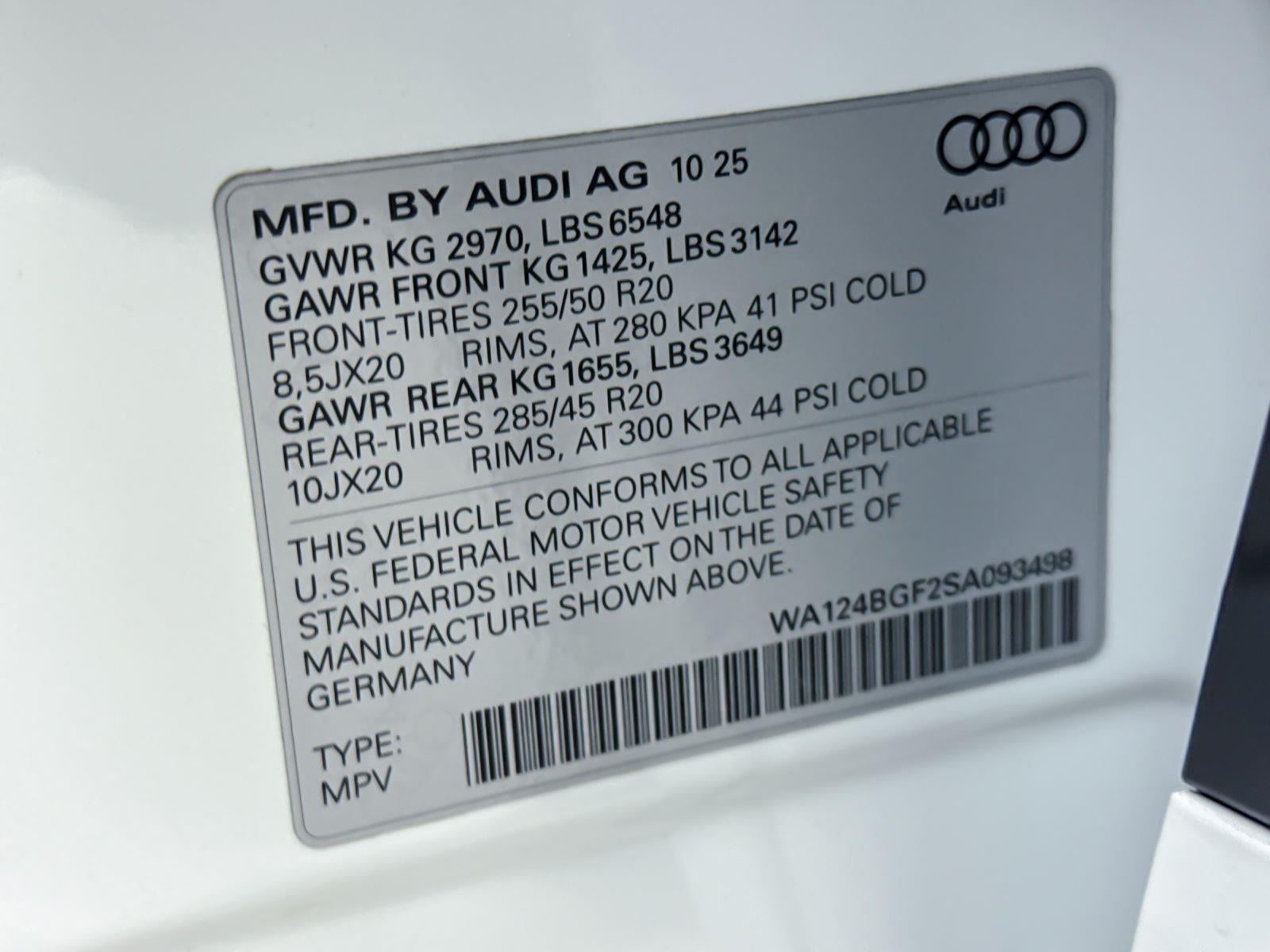 2025 Audi Q6 e-tron Premium Plus