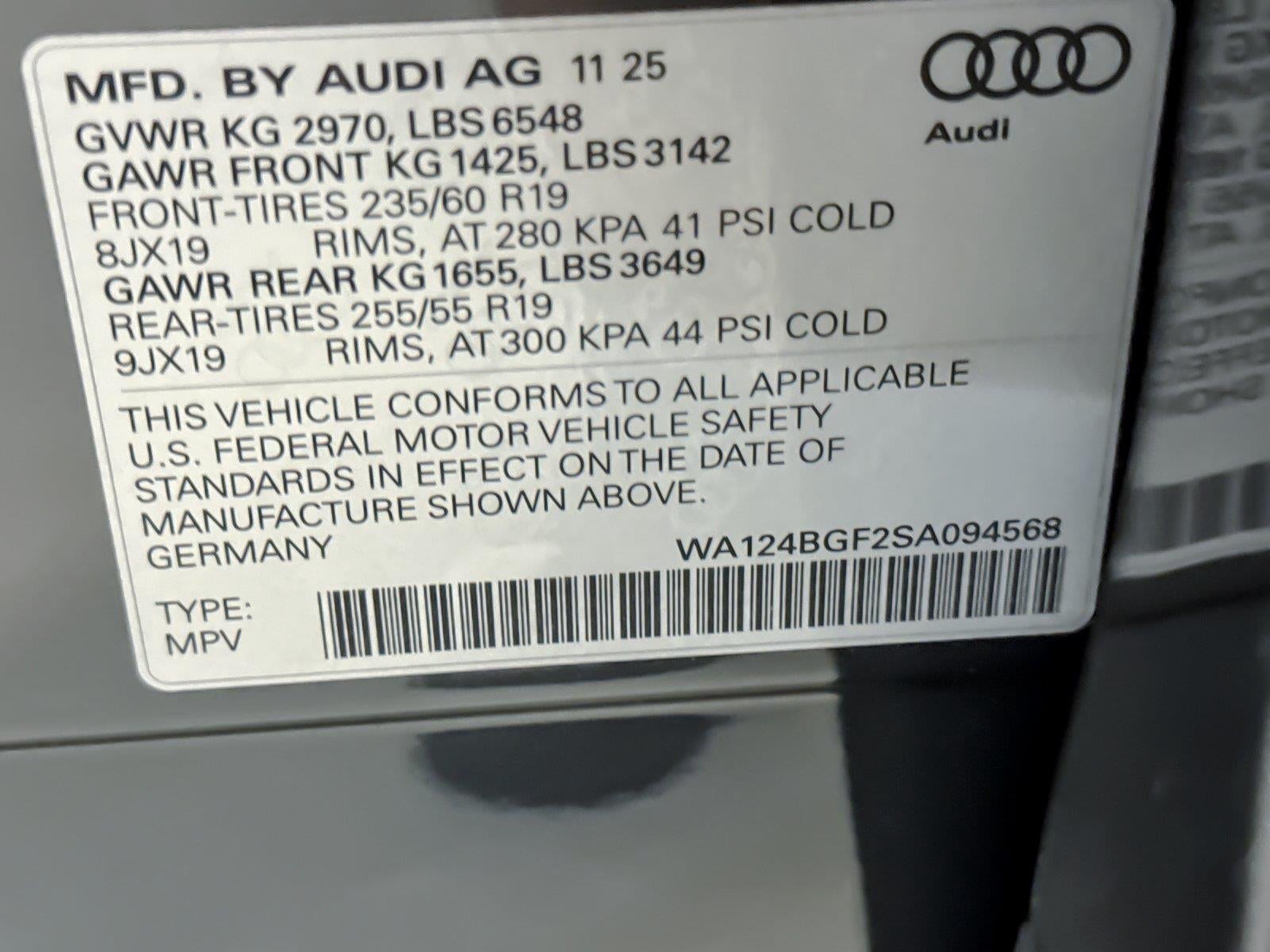 2025 Audi Q6 E-Tron Premium Plus