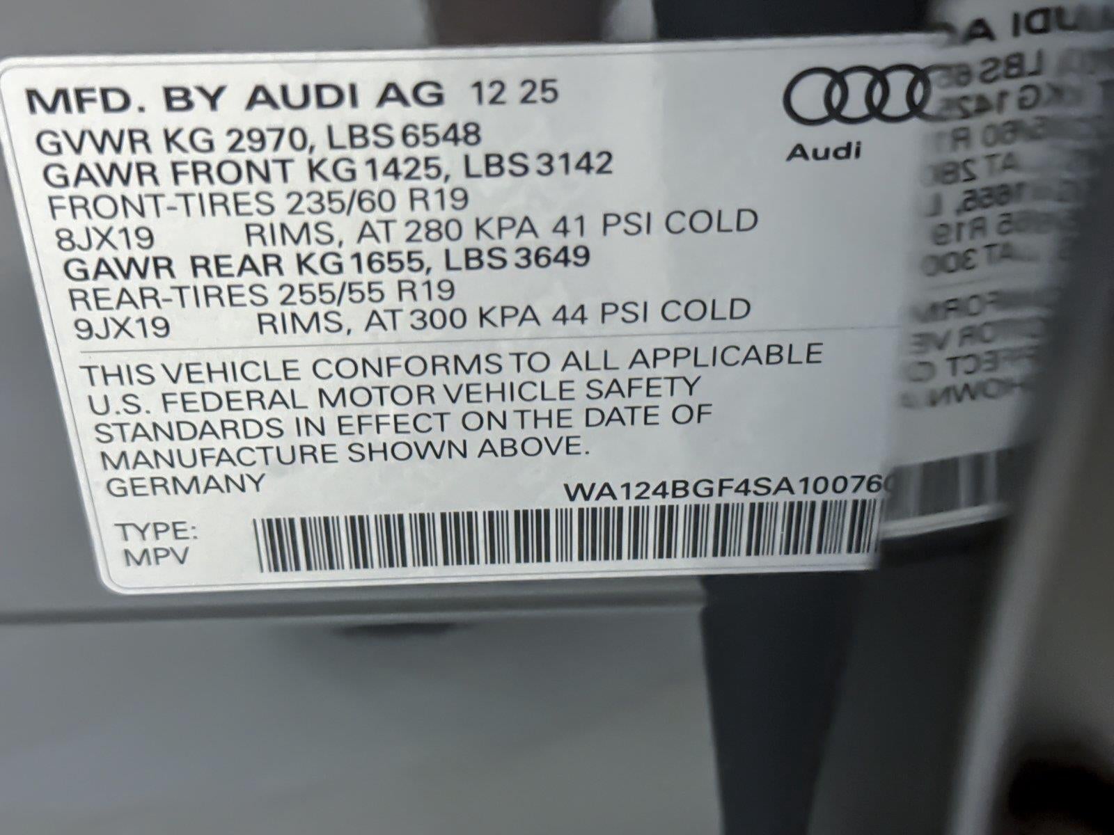 2025 Audi Q6 E-Tron Premium Plus