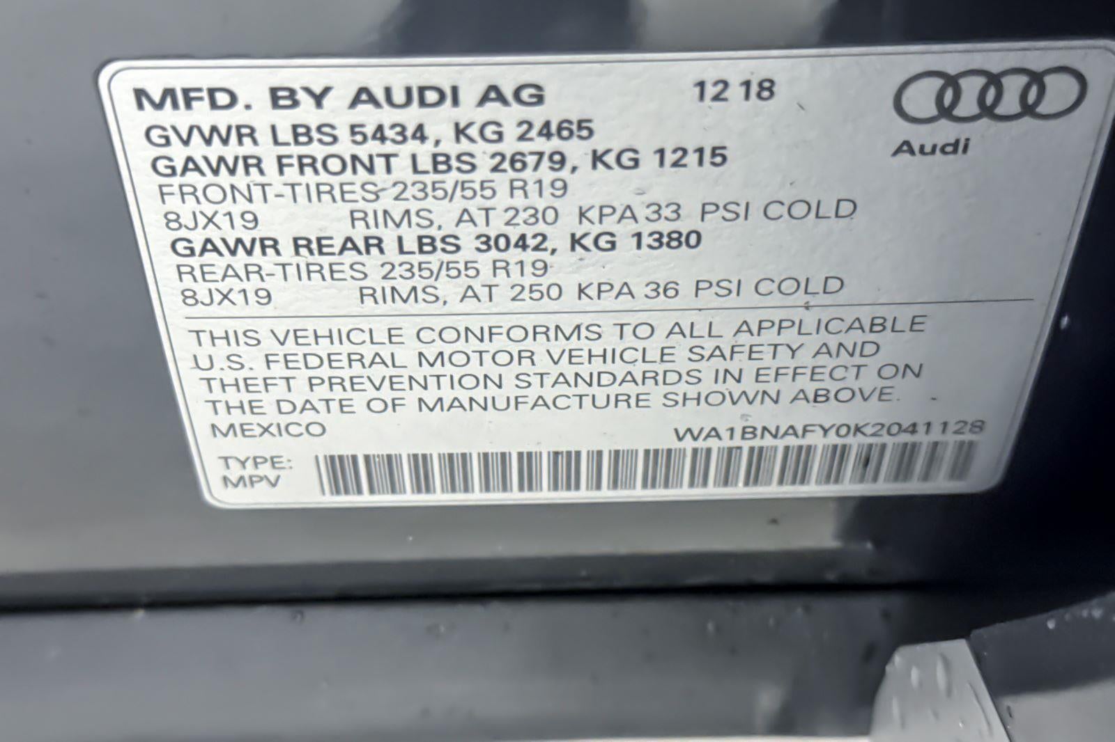 2019 Audi Q5 Premium Plus