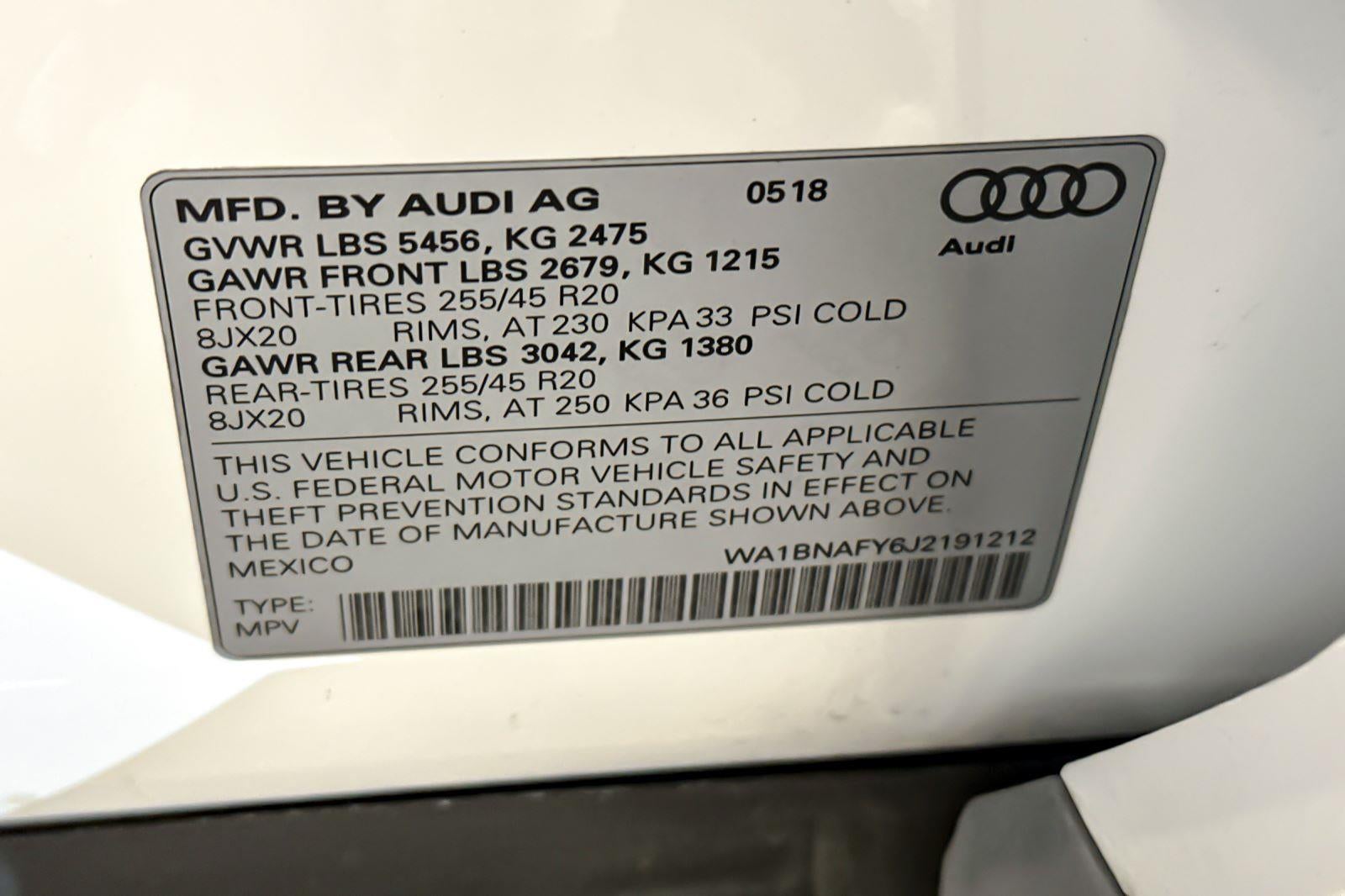 2018 Audi Q5 Premium Plus