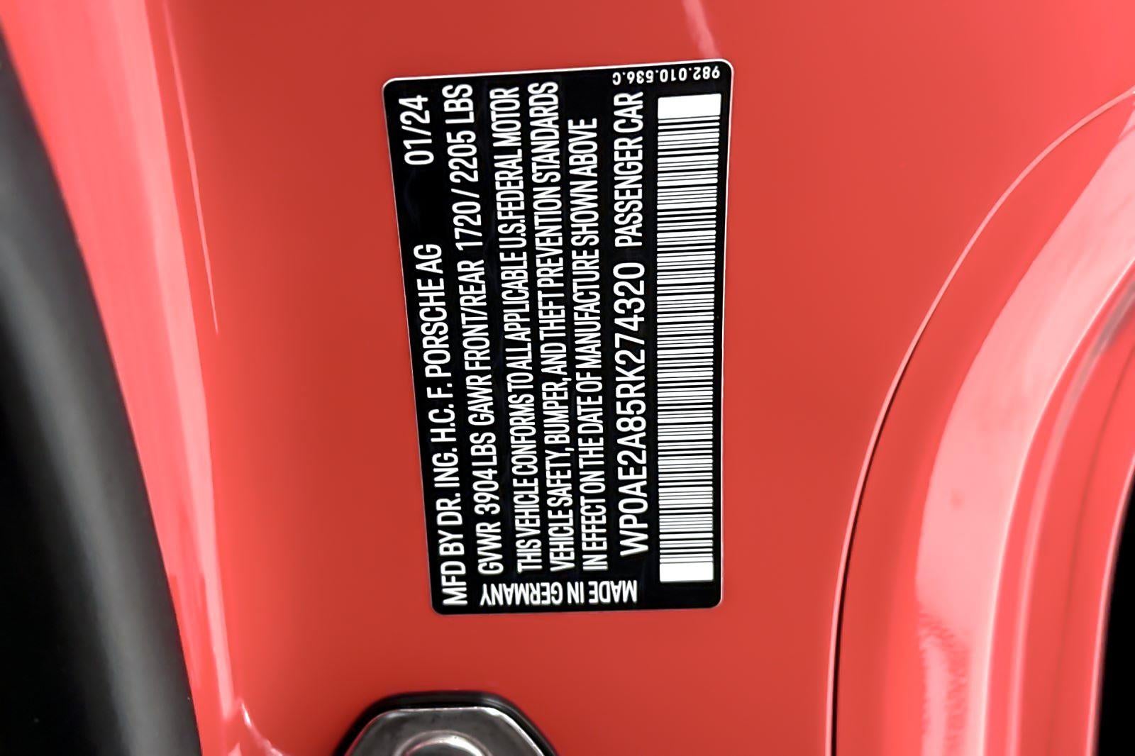 2024 Porsche 718 Cayman GT4 RS