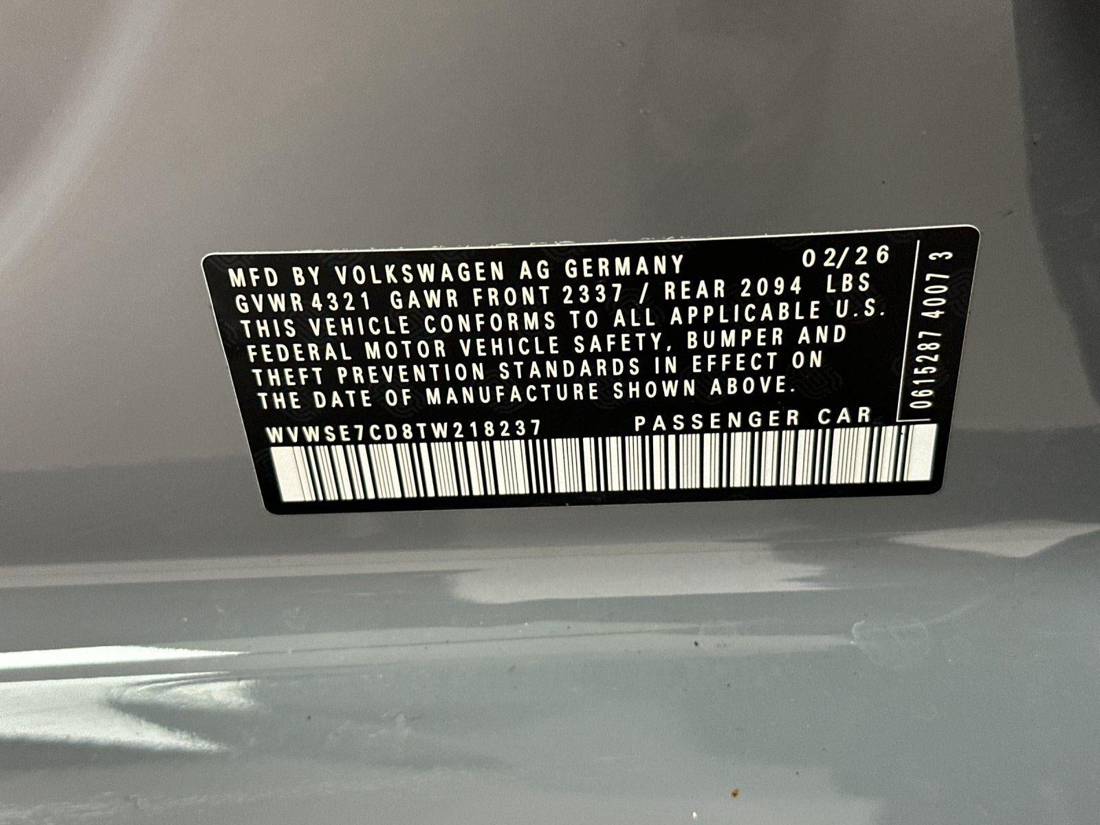 2026 Volkswagen Golf GTI SE