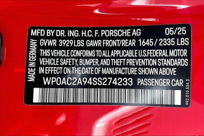 2025 Porsche 911 911 GT3