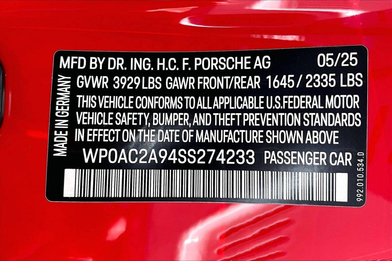 2025 Porsche 911 911 GT3