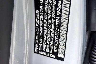 2025 Porsche Taycan Taycan GTS