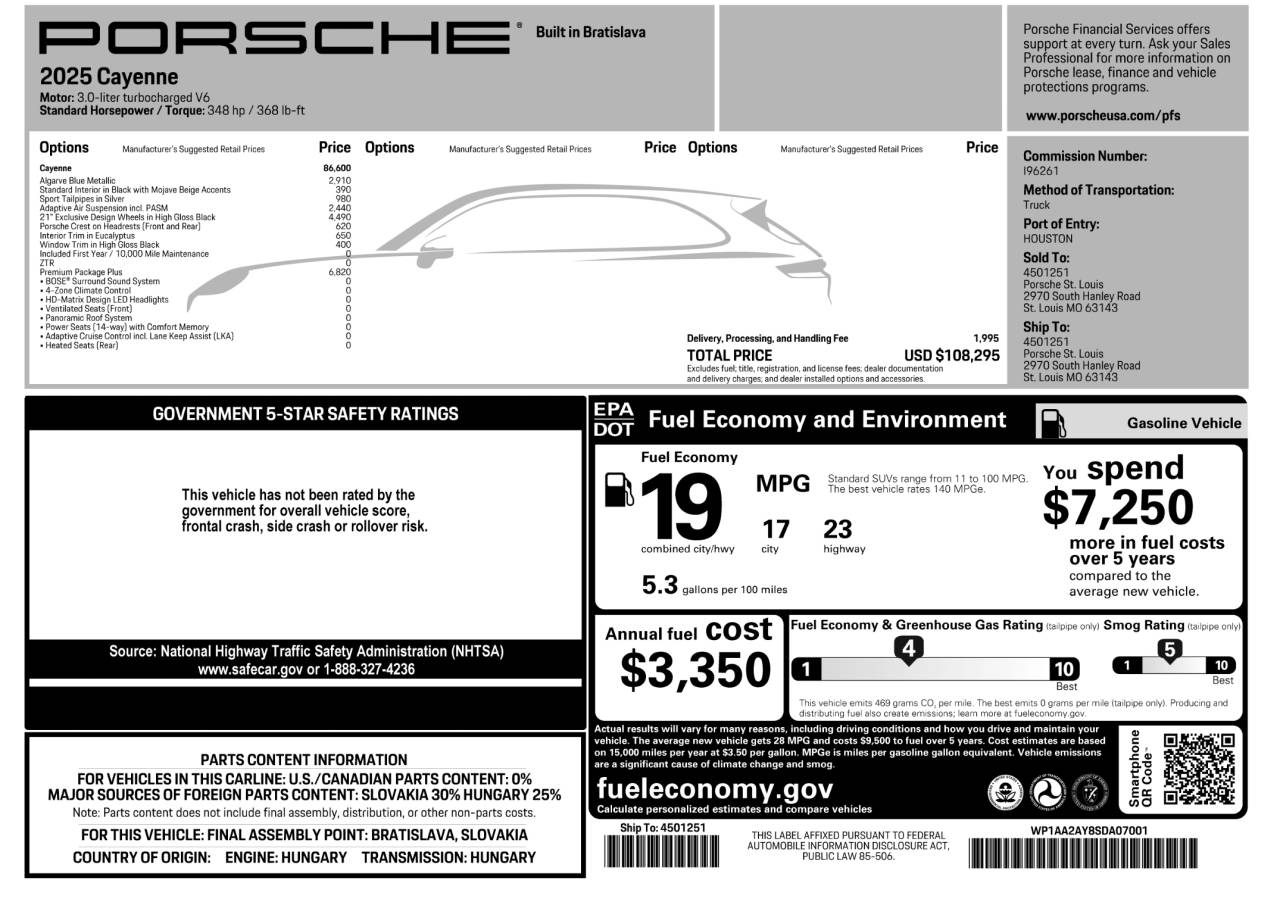 2025 Porsche Cayenne Cayenne