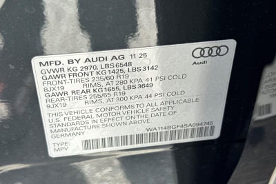 2025 Audi Q6 e-tron Premium