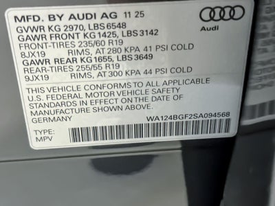 2025 Audi Q6 e-tron Premium Plus