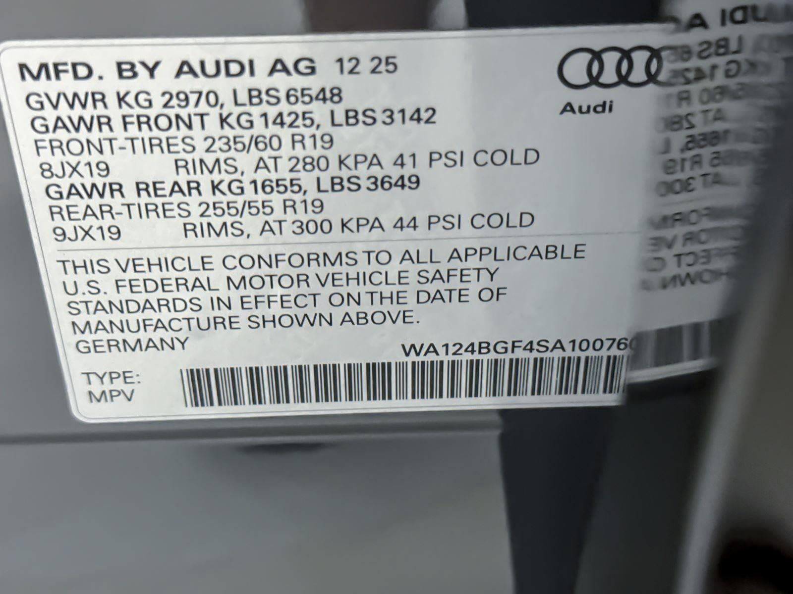 2025 Audi Q6 e-tron Premium Plus