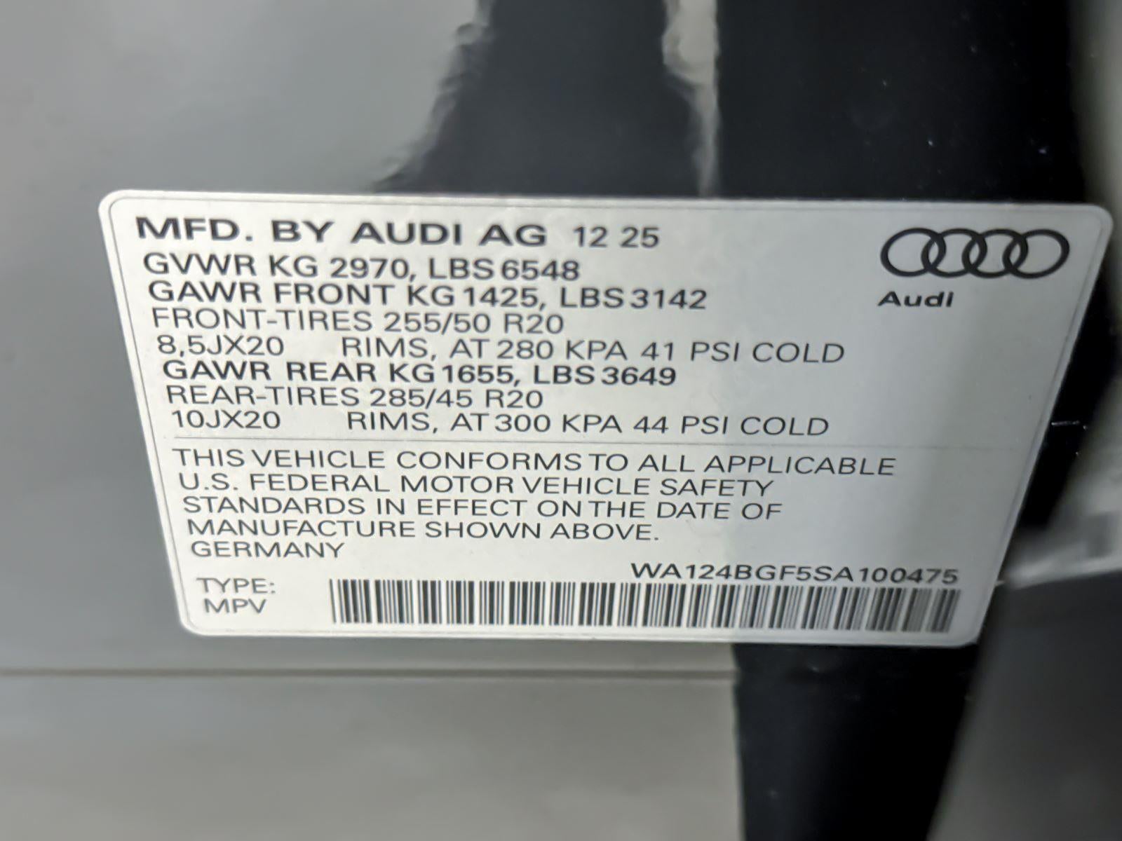 2025 Audi Q6 e-tron Premium Plus