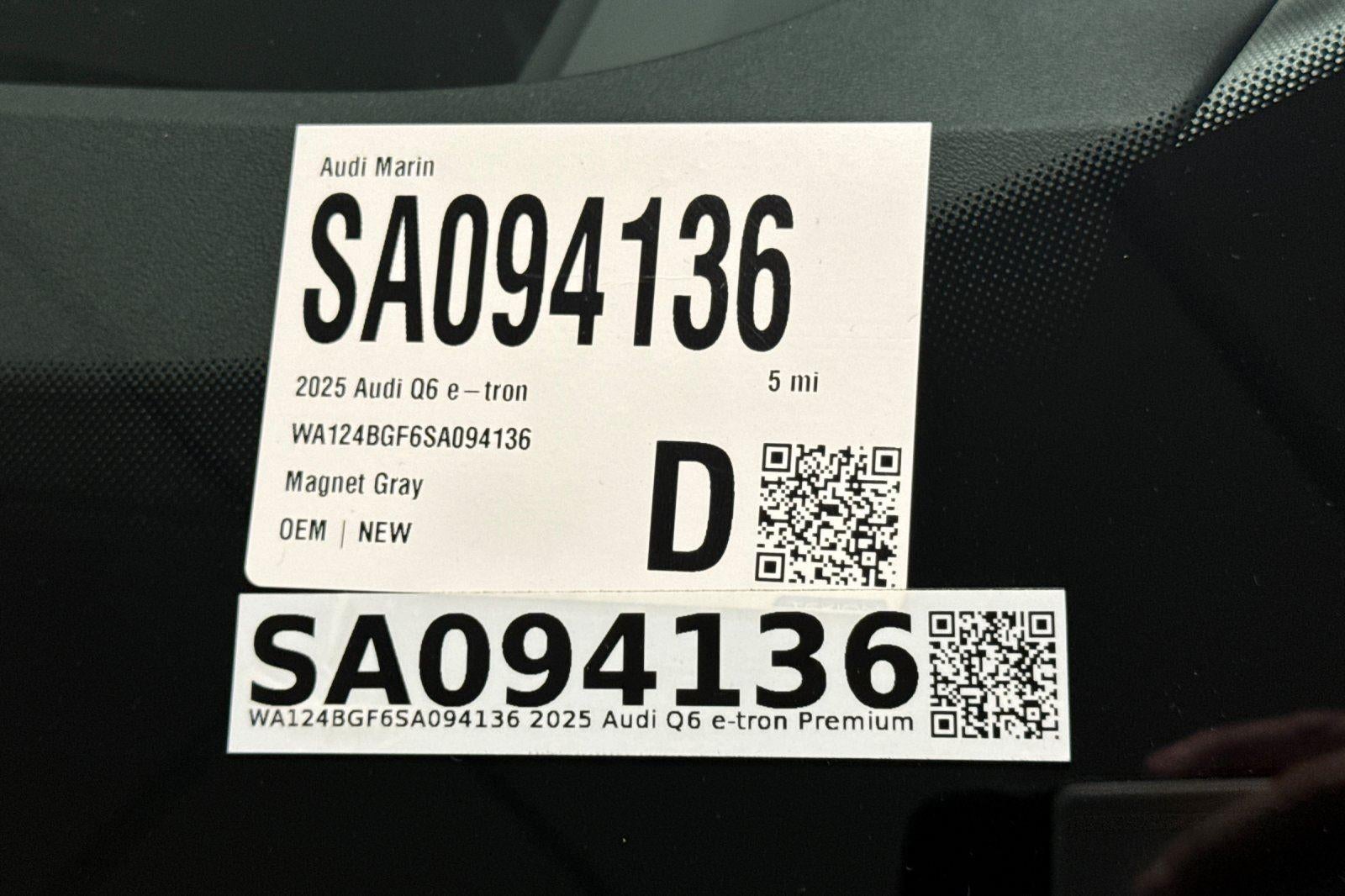 2025 Audi Q6 e-tron Premium Plus