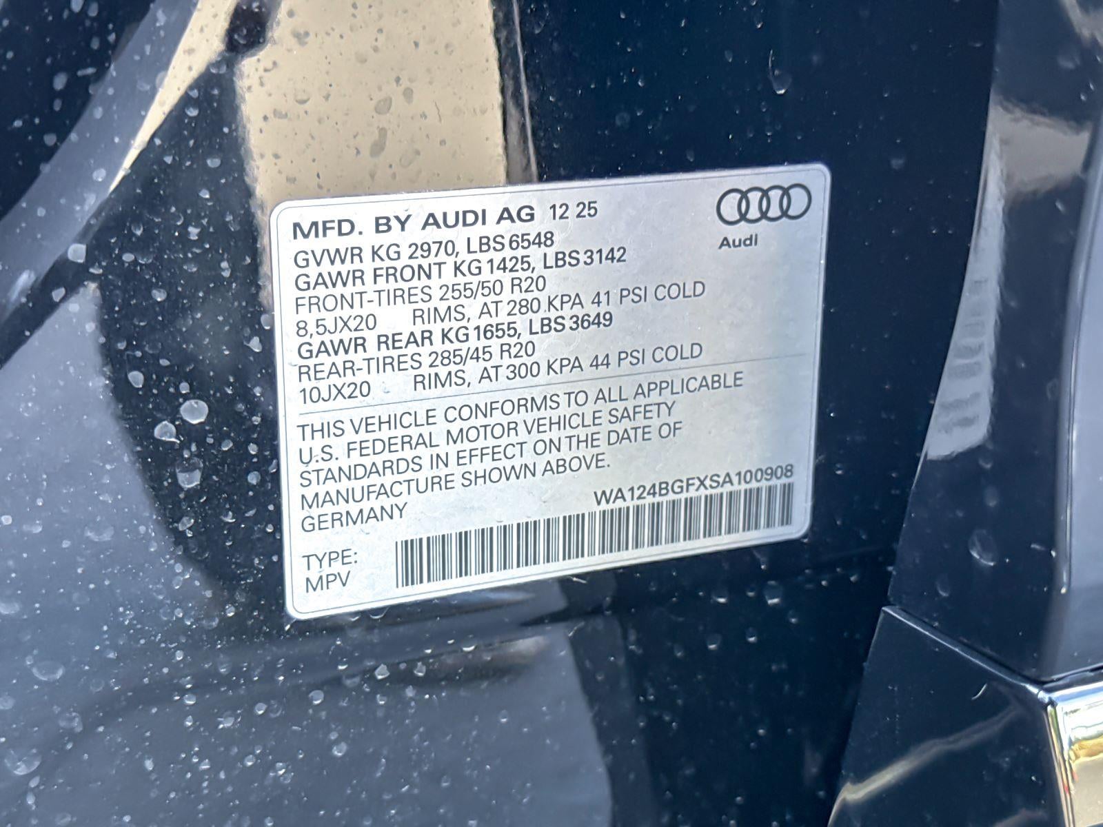 2025 Audi Q6 e-tron Premium Plus