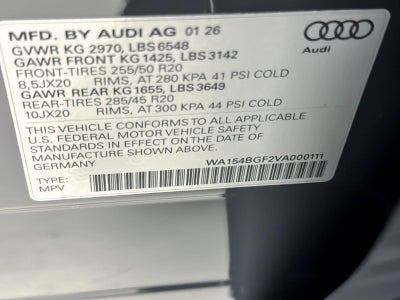 2027 Audi Q6 e-tron Premium Plus