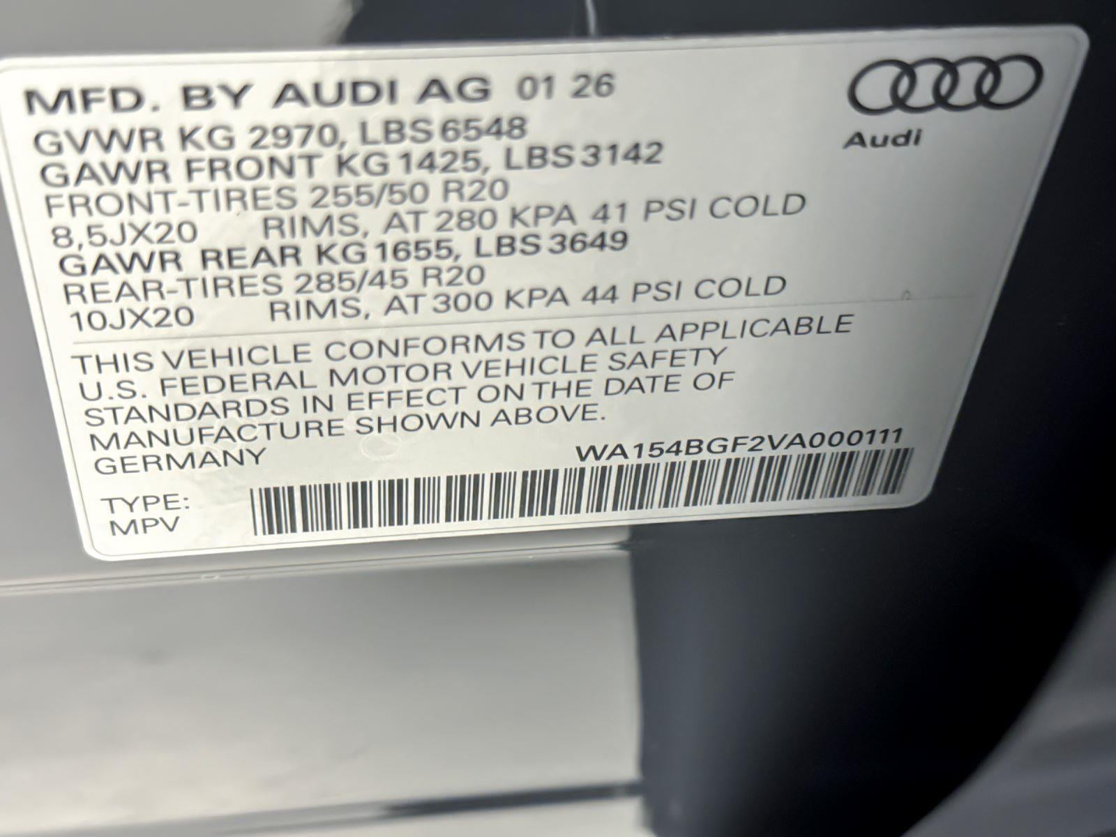 2027 Audi Q6 e-tron Premium Plus