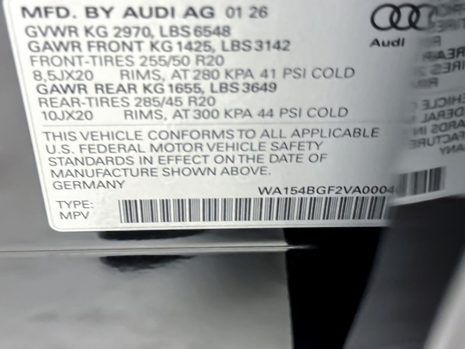 2027 Audi Q6 e-tron Premium Plus