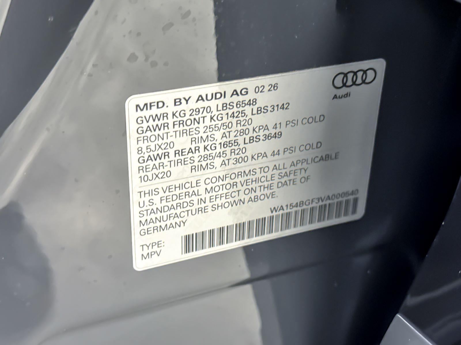 2027 Audi Q6 e-tron Premium Plus