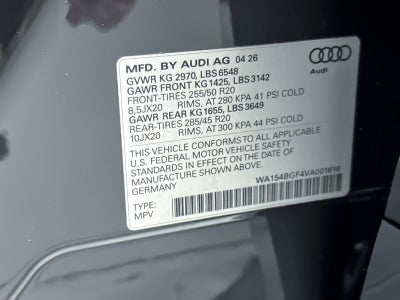 2027 Audi Q6 E-Tron Premium Plus