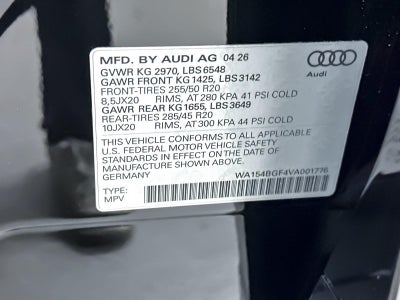 2027 Audi Q6 E-Tron Premium Plus