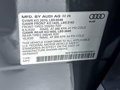 2027 Audi Q6 e-tron Premium Plus