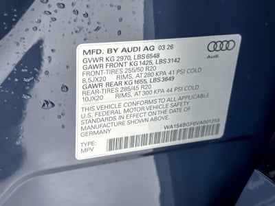 2027 Audi Q6 e-tron Premium Plus