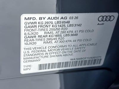 2027 Audi Q6 e-tron Prestige