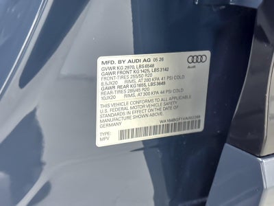 2027 Audi Q6 E-Tron Prestige