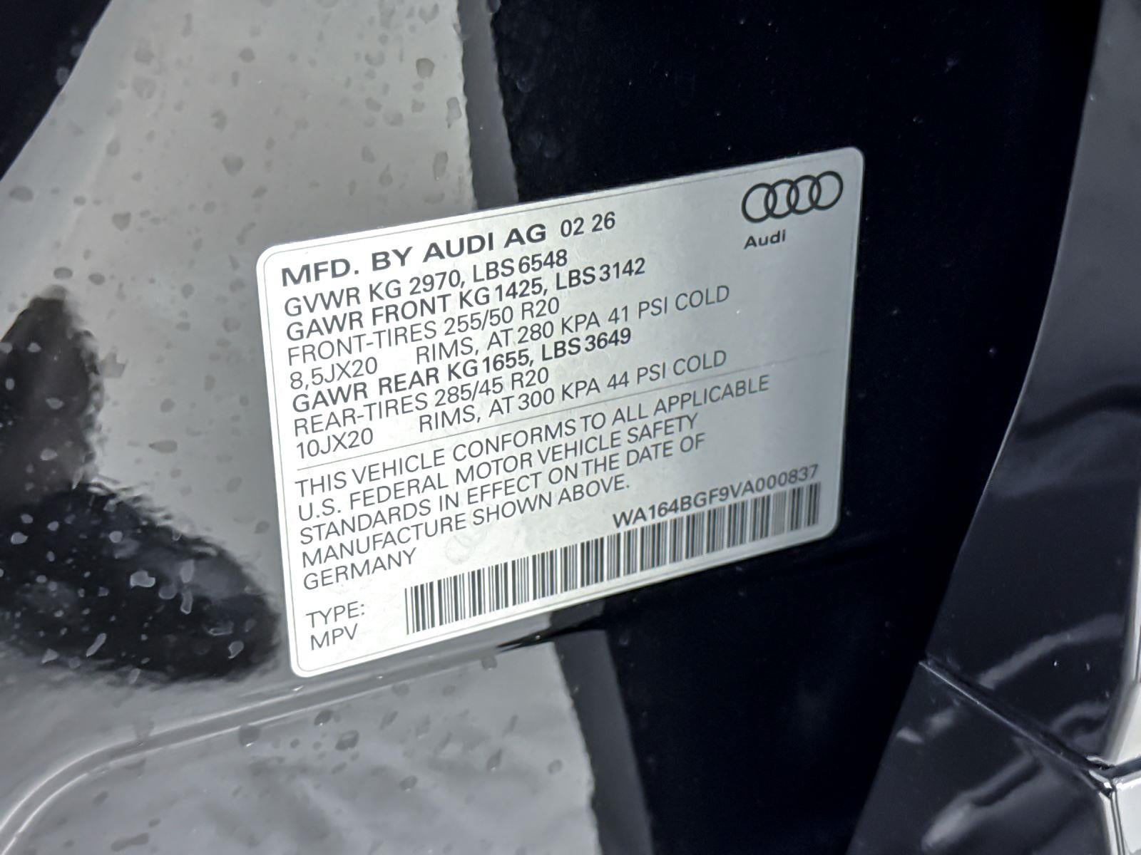 2027 Audi Q6 e-tron Prestige