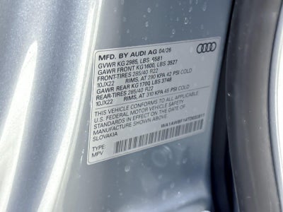 2026 Audi SQ8 Premium Plus