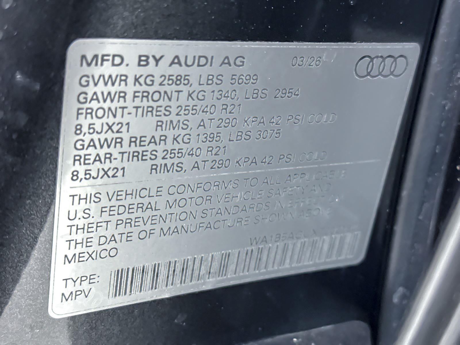 2026 Audi SQ5 Sportback Premium Plus