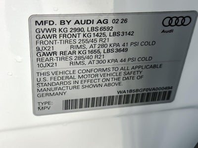 2027 Audi SQ6 e-tron Sportback Premium Plus