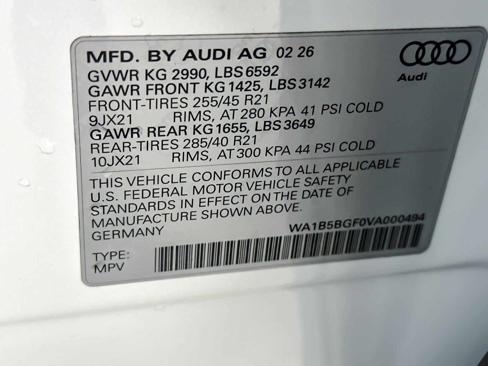 2027 Audi SQ6 e-tron Sportback Premium Plus