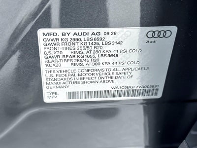 2027 Audi Sq6 E-Tron Sportback Prestige