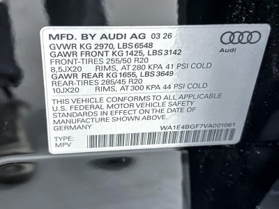 2027 Audi Q6 e-tron Sportback Premium Plus