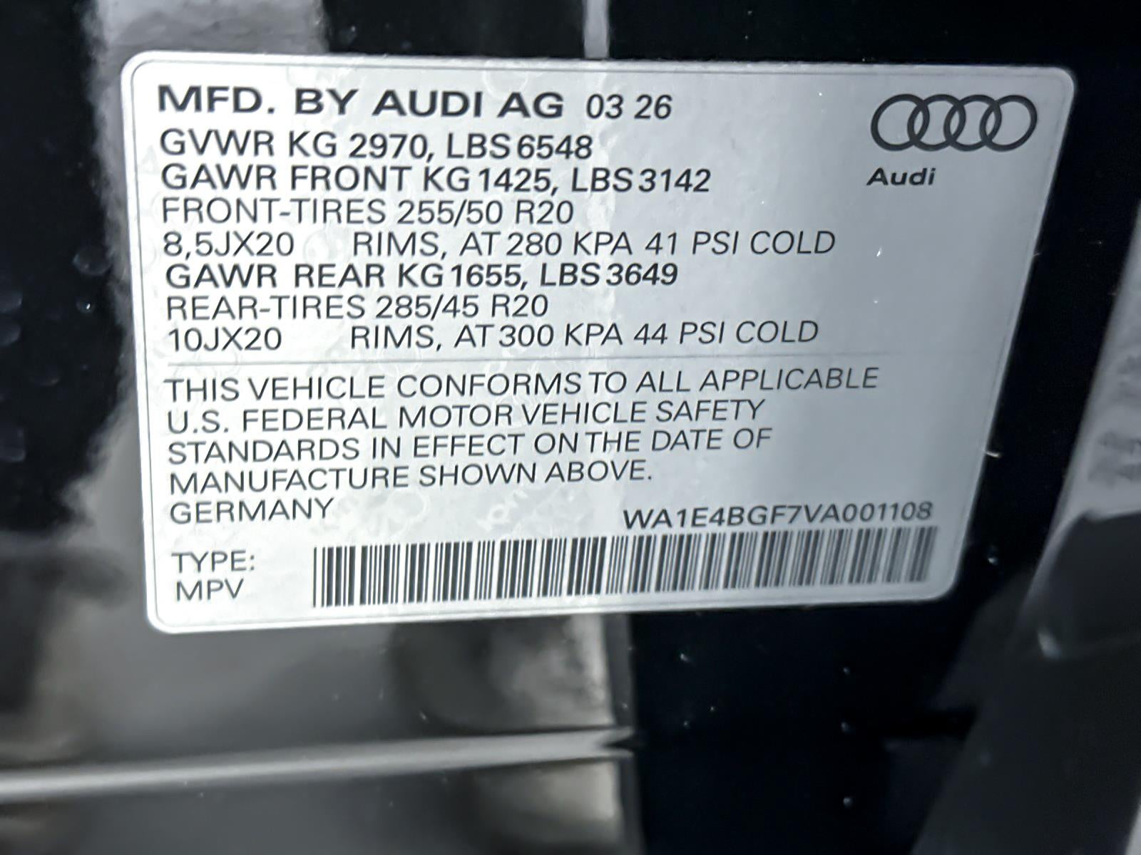2027 Audi Q6 e-tron Sportback Premium Plus