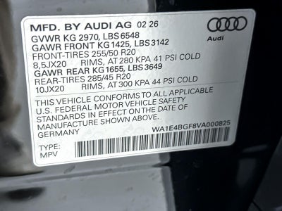 2027 Audi Q6 e-tron Sportback Premium Plus