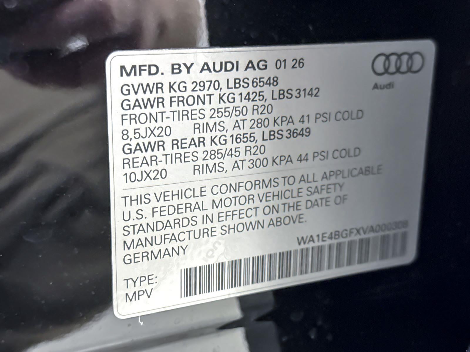 2027 Audi Q6 e-tron Sportback Premium Plus