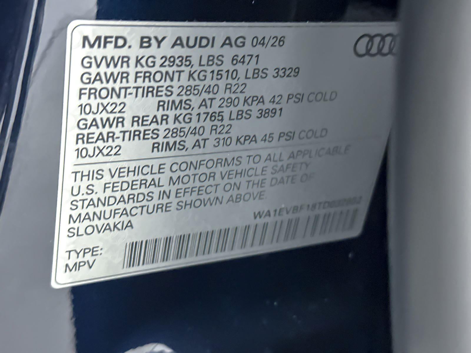 2026 Audi Q8 Premium Plus