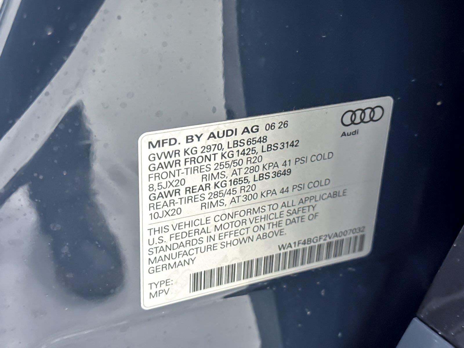 2027 Audi Q6 E-Tron Sportback Prestige