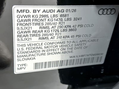 2026 Audi Q7 Premium Plus