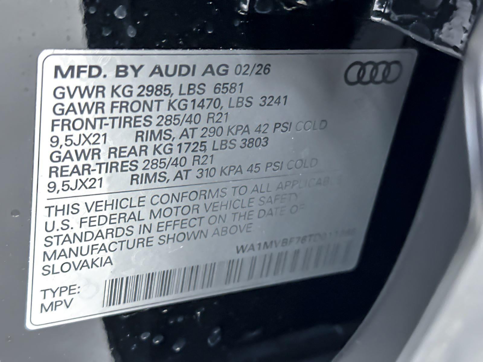 2026 Audi Q7 S line Premium Plus