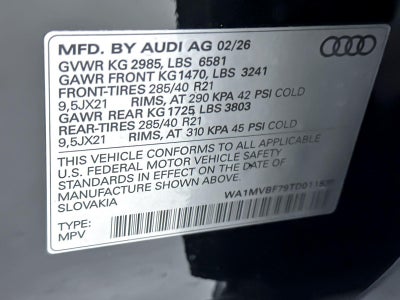 2026 Audi Q7 S line Premium Plus