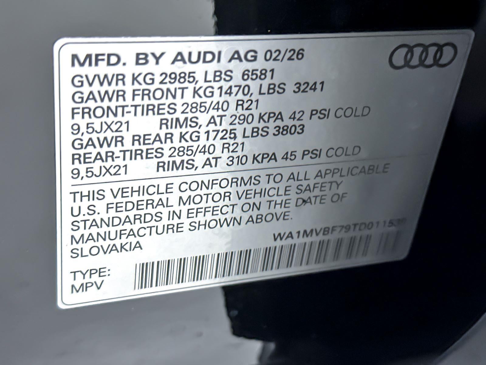 2026 Audi Q7 S line Premium Plus