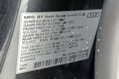 2026 Audi RS Q8 performance